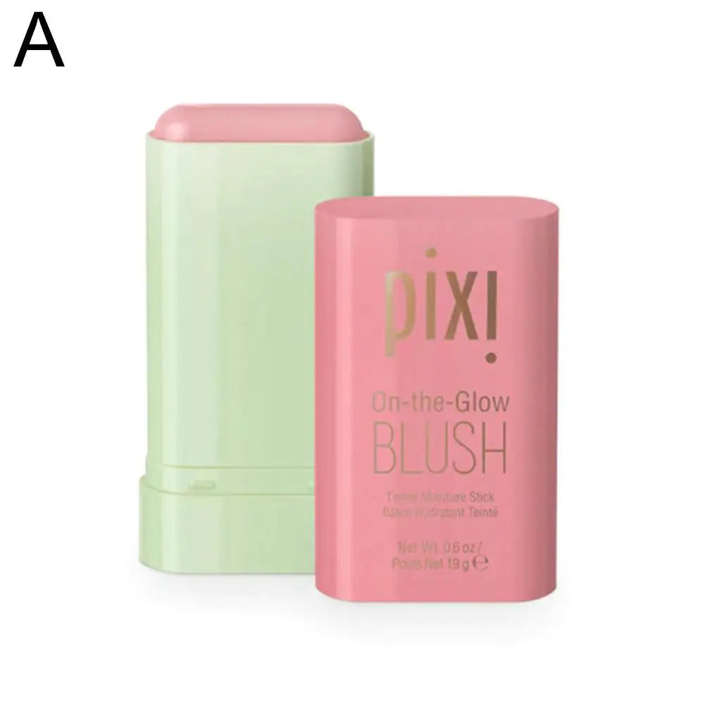 Blush Stick Natural Nude Cream Blush for Cheeks Lips Buildable Solid Blush Formula with Velvet Finish, Easy-Blend Makeup Stick