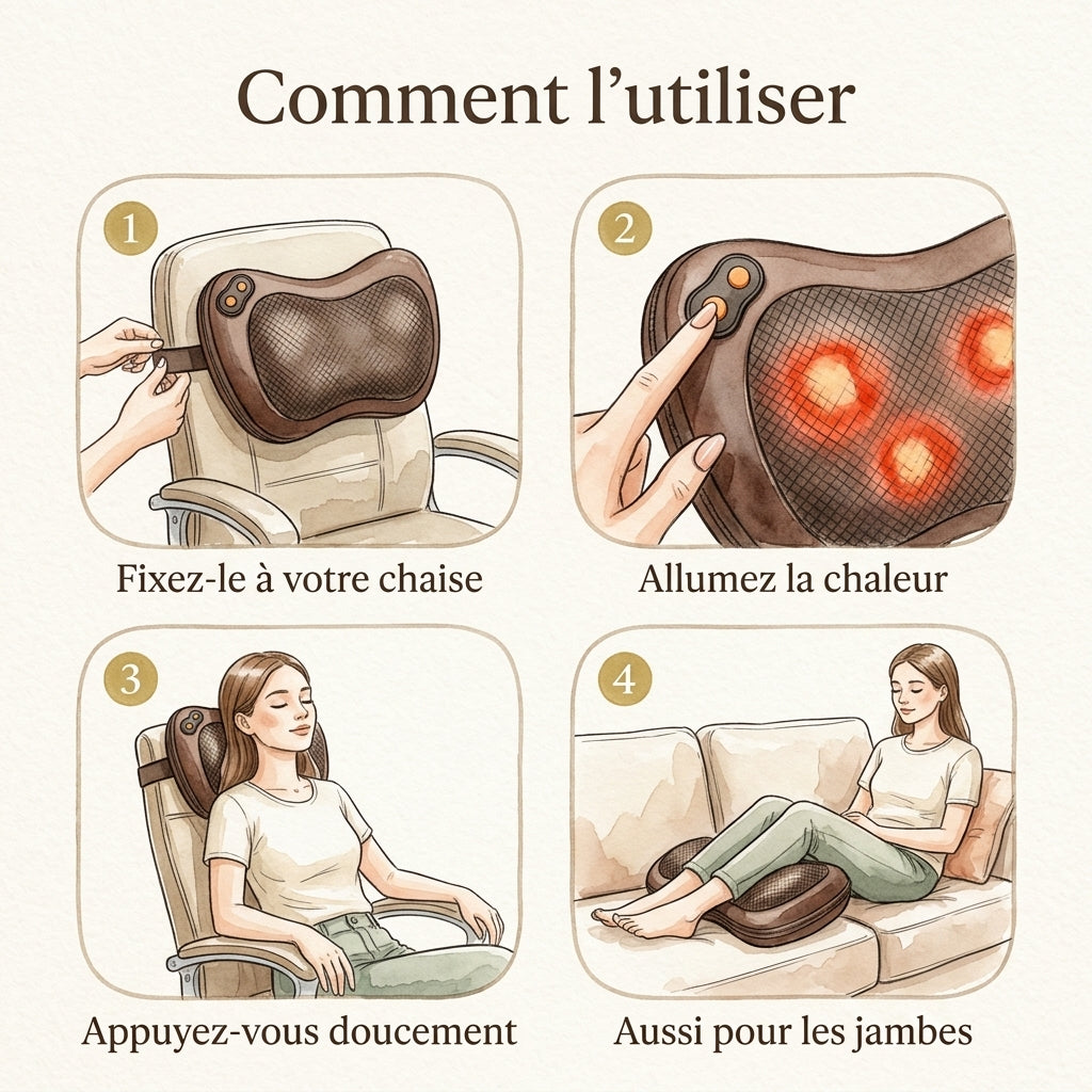 Mila | Coussin de massage shiatsu chauffant