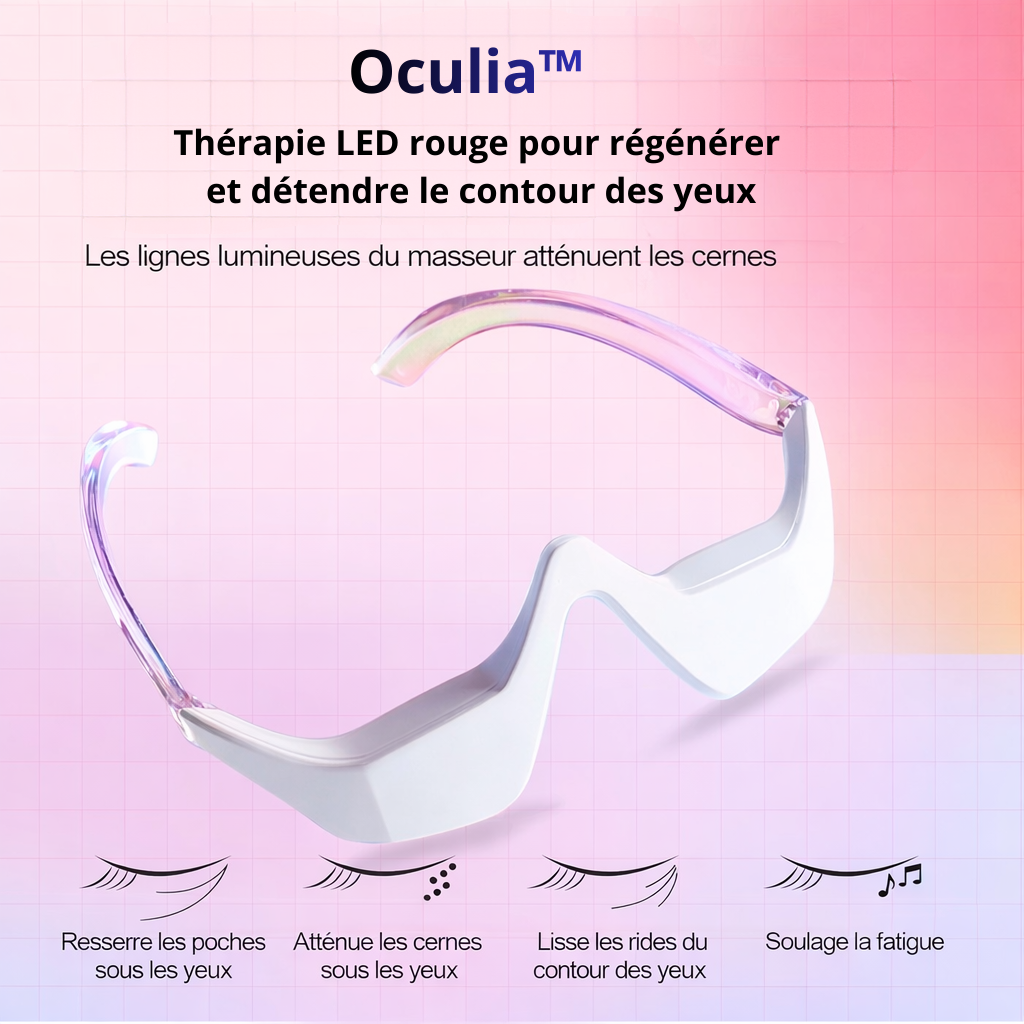 Oculia™ | Thérapie LED rouge pour régénérer et détendre le contour des yeux