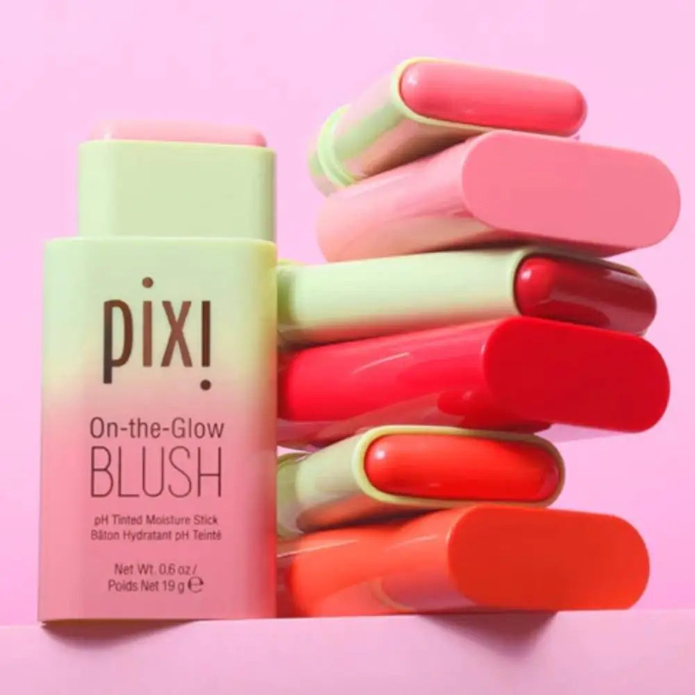 Blush Stick Natural Nude Cream Blush for Cheeks Lips Buildable Solid Blush Formula with Velvet Finish, Easy-Blend Makeup Stick
