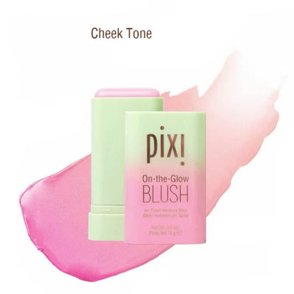Pixi On-the-Glow Blush Stick Creamy Hydrating Formula Ruby/Warm/Juicy Shades Buildable Pigmented Cheek Blush For All Skin Tones