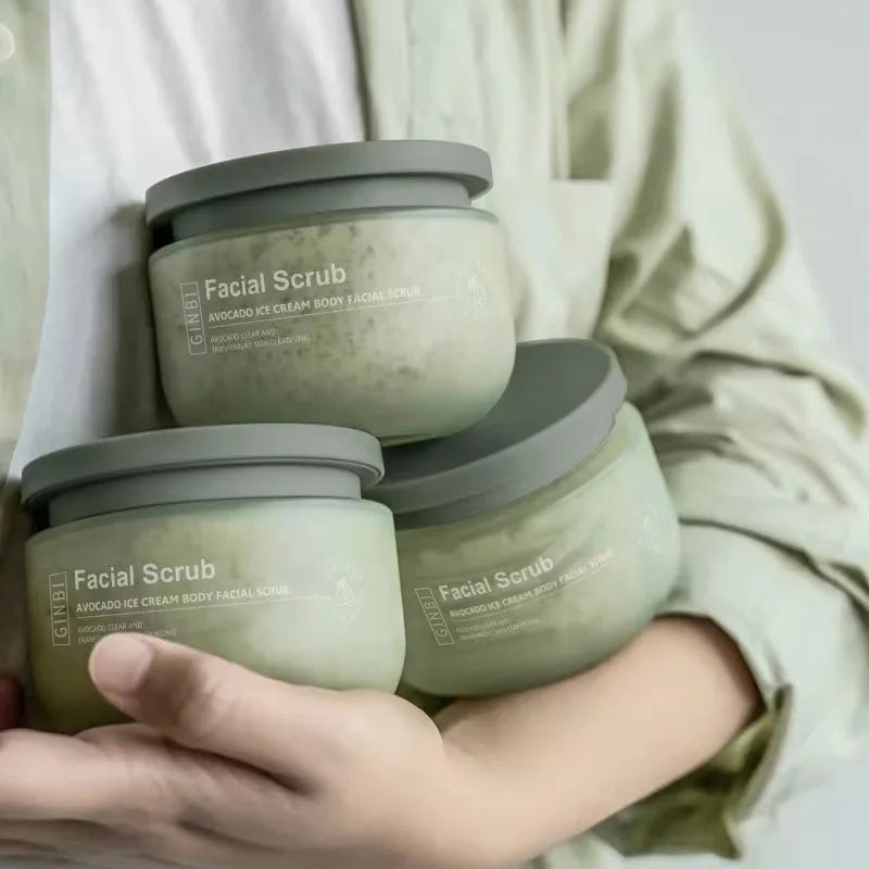 Body Exfoliating Scrub Cream Dead Skin Removal Deep Cleaning White-ning Nourishing Hyaluronic Acid Moisturizing Exfoliator Cream