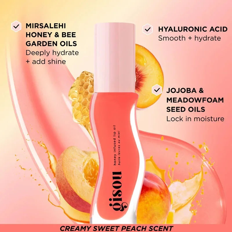 Gisou Original Moisturizing Watermelon Lip Oil Gloss Care Of The Lips Benetitnt For Lips Plumping Exfoliating Plumping Lip Balm