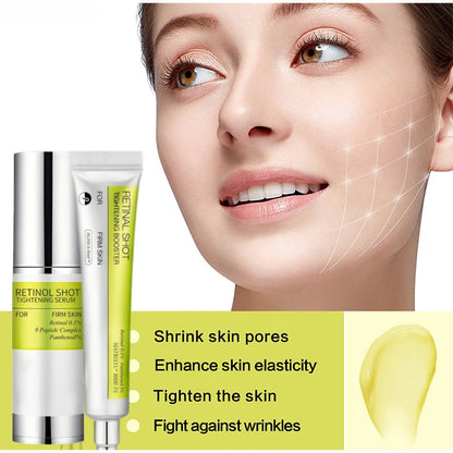 Korean Retinol Shot Tightening Face Serum Wrinkle Reduction Lifting Firming Diminishes Fine Lines Shrinks Pores Moisturizing