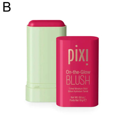 Blush Stick Natural Nude Cream Blush for Cheeks Lips Buildable Solid Blush Formula with Velvet Finish, Easy-Blend Makeup Stick