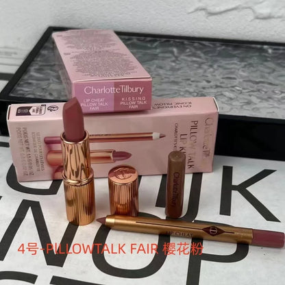 Charlotte Tilbury 3Pcs Set 2Pcs Set Lip Liner Lip Mask Lipstick Waterproof Durable Matte Beauty Blush Natural Color Makeup Gift