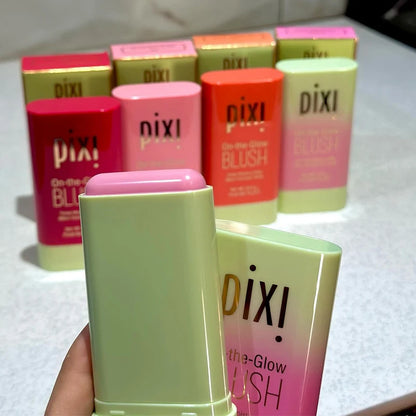 Pixi On-the-Glow Blush Stick Creamy Hydrating Formula Ruby/Warm/Juicy Shades Buildable Pigmented Cheek Blush For All Skin Tones